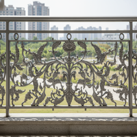 Grille de balcon moderne en fonte d'aluminium résistante à la rouille Balaji Metals BM-0531, pour extérieur, robuste, décorative et réglable