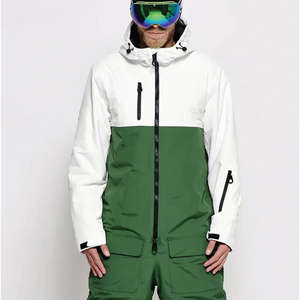 Combinaison de ski pour homme avec design à panneaux verts et blancs, imperméable, une pièce, combinaison de snowboard, vêtements d'hiver de haute qualité - Product Image 5