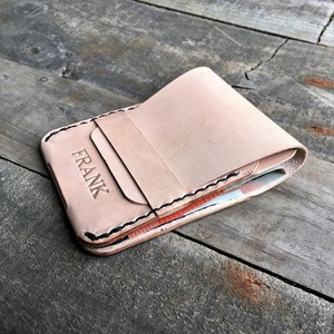 Sac à main de luxe en cuir véritable de vache, Mini portefeuille pliant pour hommes, mince porte-cartes portefeuille en cuir LWM-0021 - Product Image 2