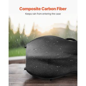 Estuche de Violonchelo de Fibra de Carbono Compuesta de Tamaño Completo 4/4, Ligero y Portátil, con Forro de Felpa y Correa Doble para el Hombro, para Músicos - Product Image 5