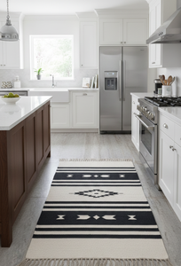 Alfombra de Algodón Tejida a Mano con Diseño Floral, Moderna, Lavable a Máquina, Reversible, Rectangular, para Hogar y Camping - Product Image 4