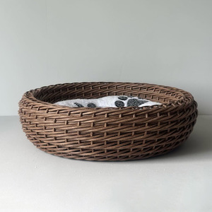 Cama redonda de ratán trenzado a mano para perros, nido para cachorros, oferta especial, camas para gatos, muebles para mascotas de alta calidad - Product Image 5