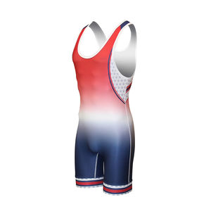Combinaison de lutte pour jeunes en sublimation, tenue de combat en spandex et polyester, avec design et taille personnalisés, service OEM - Product Image 4