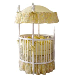 Cuna redonda para bebé, muebles de madera de primera calidad - Product Image 1