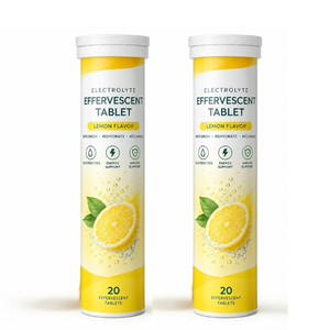 Comprimés effervescents électrolytiques en gros, 20 unités, pour produits d'hydratation à marque privée et usage quotidien pratique - Product Image 1