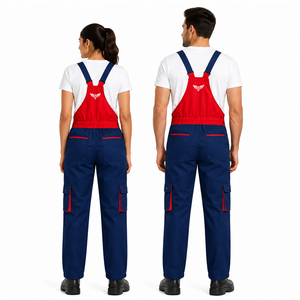 Custom Car Wash Workwear Bib <b>Overall</b> Uniform Black Orange Mechanic Coverall Unisex Industrial Safety Jumpsuit - Product Image 6