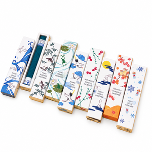 Kousaido ENGIMONO - Varillas de Incienso Japonesas Largas, 40 Unidades, Fragancia Tradicional de Kioto, 5 Aromas, Soporte para Incienso Aromático, Venta al por Mayor - Product Image 1