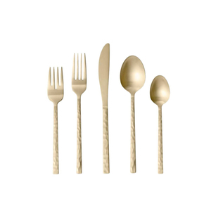 Ensemble de couverts en cuivre minimaliste moderne, finition mate, résistant à la rouille, collection de couverts pour dîner de mariage - Product Image 6
