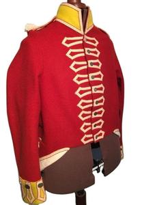 Veste d'été en coton rouge de haute qualité, style hussard, unisexe, col montant, manches longues, fermeture personnalisée, détail brodé - Product Image 4