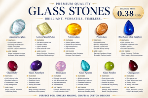Premium Glass Gemstones for Jewelry Making Wholesale | Loose Faceted Glass Stones, Colorful Imitation Gemstones & Craft Gems - Product Image 3