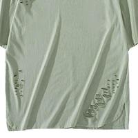 T-shirt streetwear personnalisé avec transfert de strass pour homme, coupe ample, été