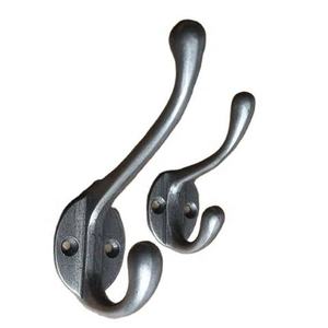 Rust Resistant Iron Metal Wall Mounted <b>Hook</b> with 2 <b>Hooks</b> Modern Style Customizable Color Size for Home <b>Bathroom</b> Clothing Hanging - Product Image 3