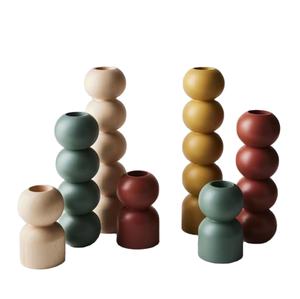 Top Trending Wooden <b>Candle</b> <b>Holder</b> Multiple Colours Home Decorative <b>Candle</b> Pillar Stand for Wedding Christmas Votive <b>Candles</b> - Product Image 1