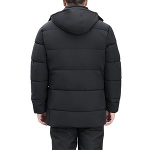 Latest Design Custom Men's Winter Puffer Jacket <b>Padded</b> Hooded Classic Street Wear Fashion Outdoor Style Thick Jacket <b>Coat</b> - Product Image 2