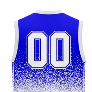 Maillot de volley-ball sans manches bleu et blanc, uniforme de sport d'équipe, haut athlétique, vêtements de performance, entraînement, compétition - Product Image 4