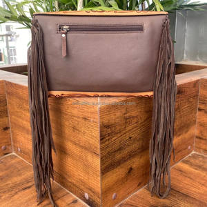 Nuevo diseño, de cuero bolso cruzado con flecos de ante con herramientas a mano, bolso de sobre multifuncional para mujer, bolsos de mano de cuero genuino - Product Image 5