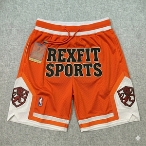 กางเกงบาสเก็ตบอลผ้าฝ้ายคุณภาพสูงสำหรับผู้ชาย REXFIT SPORTS กางเกงออกกำลังกายสั่งทำพิเศษจากผู้ผลิต กางเกงออกกำลังกายน้ำหนักเบา - Product Image 4