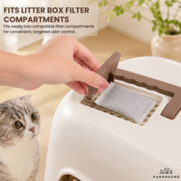 Sachet absorbant les odeurs au charbon de bois pour les zones de litière pour chats, sac au charbon de bois, pochette au charbon de bois
