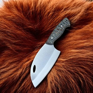 Cuchillo de Chef Ambidiestro Hecho a Mano, Acero Inoxidable, Mango de Micarta, Funda de Cuero, Diseño Moderno, Apto para Lavavajillas, Personalizable - Product Image 4