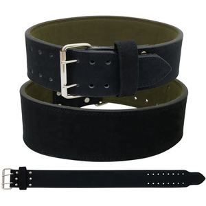 Cinturón de cuero de doble punta para levantamiento de pesas personalizado, cinturón de cuero de gamuza de 13mm para levantamiento de pesas, cinturones de levantamiento de entrenamiento - Product Image 2