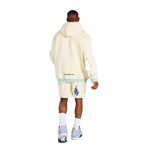 Sweat-shirt à capuche épais en coton, personnalisable, en molleton bouclette, broderie chenille, fabrication OEM - Product Image 4