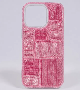 Coque de téléphone à motif lèvres roses perlées pour téléphones – Housse tendance - Product Image 1