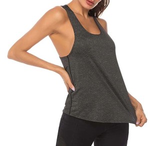 Débardeurs tricotés respirants pour femmes, couleur unie, col rond, sportifs, sans manches, pour l'entraînement, longueur normale, en Spandex et Polyester - Product Image 3