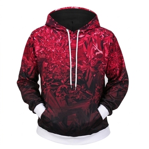 Sudadera con Capucha para Hombre, Estampado de Cristales Azules, Corte Regular, Informal, Verano, Poliéster, Tejido de Punto, con Bolsillo - Product Image 2