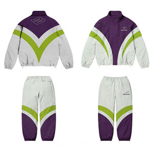 Ensemble de survêtement en nylon respirant haut de gamme personnalisé, nouvelle collection, vêtements de sport d'hiver, veste à capuche, pantalon de jogging, coupe-vent à fermeture éclair longue - Product Image 5