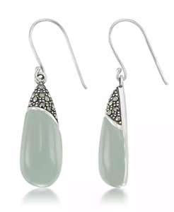 Orecchini pendenti allungati di giada | Macisy's - Product Image 1