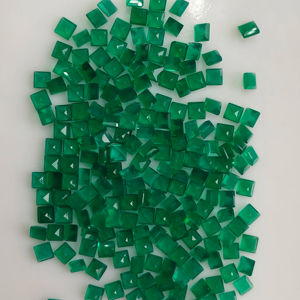 พลอยออนิกซ์สีเขียวธรรมชาติ 3 มม. ทรงสี่เหลี่ยมเจียระไนแบบสเต็ปคัท คุณภาพดีที่สุด พลอยเม็ดเดี่ยวสำหรับทำเครื่องประดับ ผลิตภัณฑ์จากเรดเมาน์เทนเจมส์ - Product Image 5