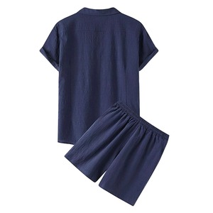 Conjunto Deportivo de Verano para Hombre, Dos Piezas, Color Sólido, Cuello Polo, Transpirable, Casual - Product Image 4