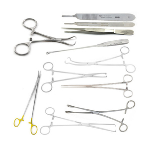 Juego de Instrumentos Quirúrgicos de Acero Inoxidable de Alta Calidad, Incluye Tijeras, Pinzas, Portaagujas, Abrazaderas, Hemostas, Manual - Product Image 1