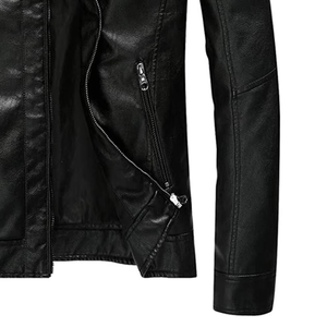 เสื้อแจ็คเก็ตหนังแกะแท้คุณภาพสูงสำหรับผู้ชาย แบบมีซิป กันน้ำ กันลม เหมาะสำหรับฤดูหนาว มีไซส์ใหญ่พิเศษ - Product Image 6