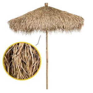 Sombrilla de bambú grande de alta calidad para exteriores, parasol con protección solar, estilo bohemio, para playa, con base de hoja de palma, de Vietnam. - Product Image 3