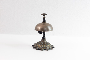 Antique <b>Brass</b> Table Service <b>Bell</b> Ornamental Push Call <b>Bell</b> Vintage Hotel Reception Counter <b>Bell</b> Restaurant Desk Decor - Product Image 2