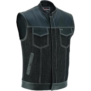 Gilet de motard personnalisé en cuir véritable pour homme, gilet matelassé de club moto, gilet zippé en cuir de vachette premium - Product Image 6
