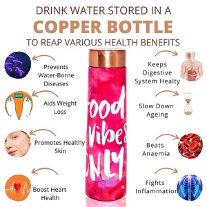 Awesome Printed Healthy Copper Water <b>Bottles</b> Customizable Prints High Demanding Drinkware Health Conscious Metal Durable <b>Bottle</b> - Product Image 5