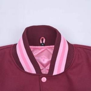 Vestes en cuir PU pour femmes de haute qualité, fabriquées par des fabricants en gros, avec logo personnalisé, broderie sur le devant et le dos. - Product Image 3