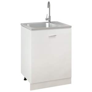 อ่างล้างจานสแตนเลสสีเงิน ขนาด 23.6"x19.7"x6.1" พร้อมชุดท่อระบายน้ำ - Product Image 4