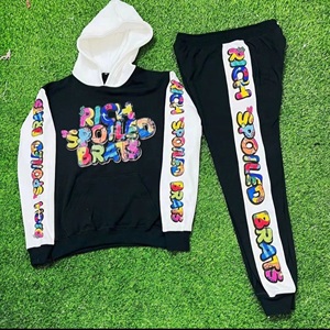 Ensemble de survêtement pour homme en molleton bouclette 100% coton, grammage lourd, style vintage, délavé à l'acide et effet soleil, avec impression DTG (pantalon de survêtement et sweat à capuche) - Product Image 5