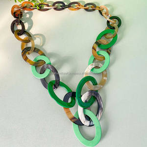 Collier de corne de festival classique pour les fêtes et les vêtements de bureau Collier de chaîne de corde élégant - Product Image 1