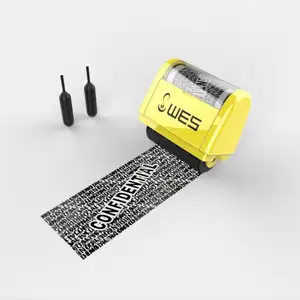 Identity Theft Protection Roller Stamps Confidential Anti Theft, Privacy & Security Stamp ID Blackout Security