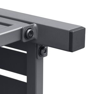 Outdoor Leisure Square Steel Bistro Dining <b>Table</b> with <b>Umbrella</b> Hole Patio Coffee <b>Table</b> for Porch Backyard Garden - Product Image 4