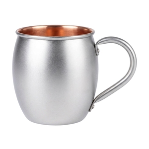Mug en cuivre pur avec revêtement poudré violet royal de luxe et poignée ergonomique assortie - Mug en cuivre violet mat moderne - Product Image 4