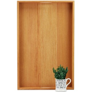 Bandeja de Servir Rústica Hecha a Mano con Diseño de Espiga de Madera y Asas de Cuero - Venta al por Mayor - Product Image 5
