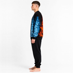 Sweat-shirt à col rond pour homme, imprimé graphique, coupe classique, en molleton de coton, manches classiques, streetwear personnalisé, écologique, respirant - Product Image 4