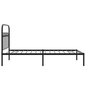 Base de Cama Doble de Acero Negro, Diseño Rectangular Tradicional - Product Image 5