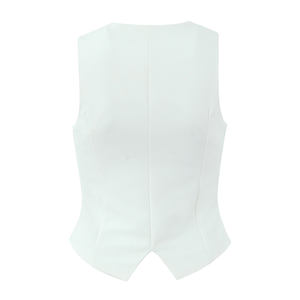 Chaleco Casual para Mujer, Modelo 2026, Elegante, Cuello Redondo, Cinturón, Color Sólido, Color Personalizable, Transpirable, Resistente al Viento - Product Image 3