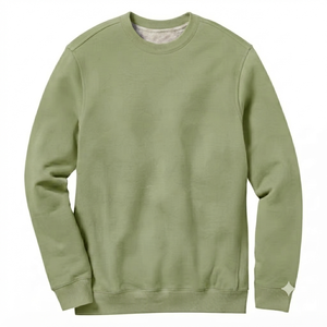 เสื้อฮู้ดผู้ชายสีเขียวมะกอกอ่อน ผ้าฟลีซหนานุ่ม 100% ผ้าฝ้าย 400 กรัม แขนยาว เรียบหรู สำหรับฤดูใบไม้ร่วง รับผลิตแบบ OEM - Product Image 1